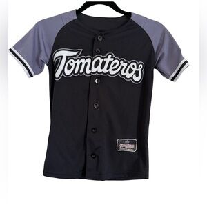 Tomateros Culiacán Jersey Youth 8 Kids Black and‎ Gray Baseball